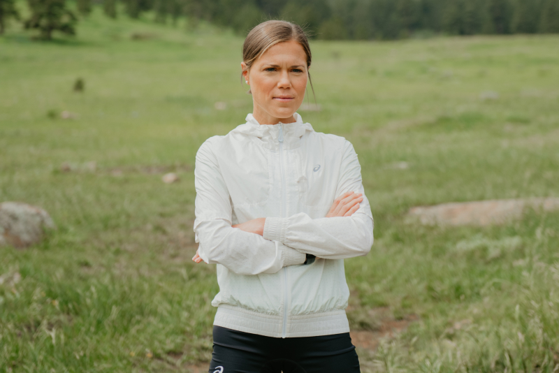 ASICS Athlete in running gear.