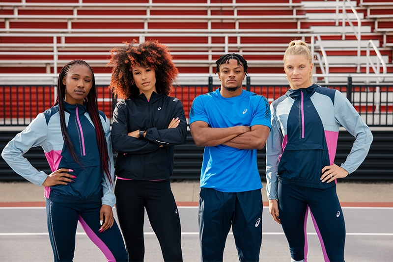 ASICS athletes on the track