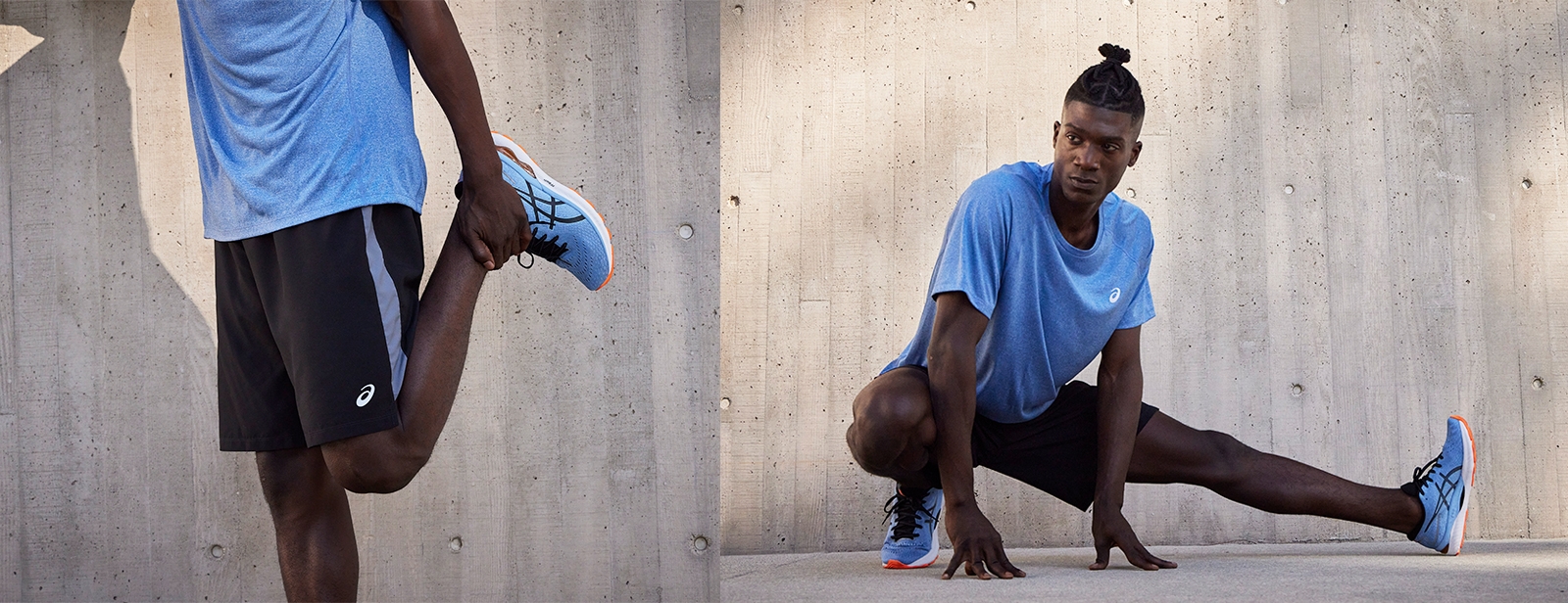 Man stretching his knees