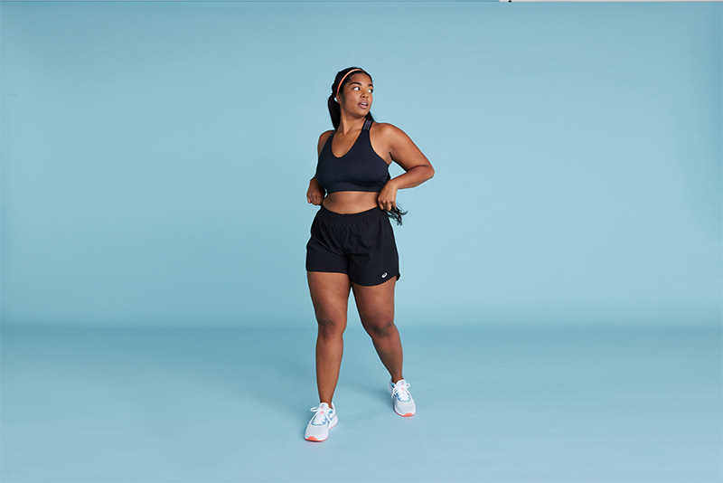 Women wearing asics gear