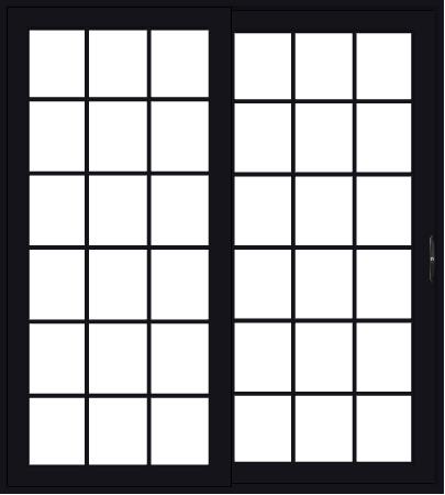 Pella Impervia sliding door with traditional grilles