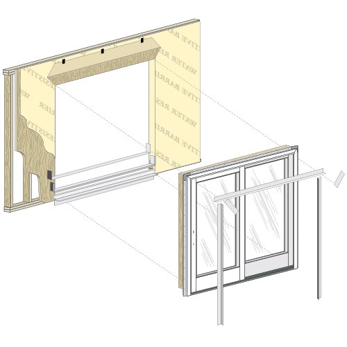 New Construction Sliding Patio Door Installation Pella New Construction Sliding Patio Door, Installing New Sliding Glass Door