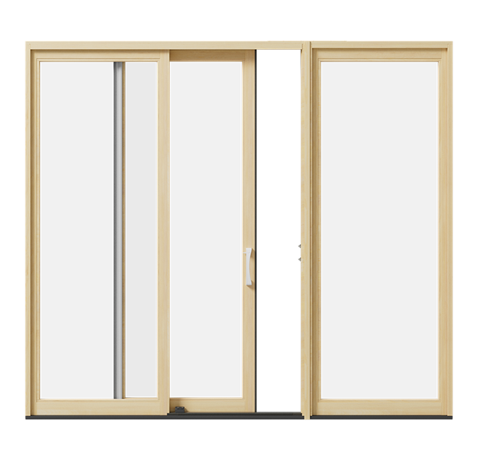 3-Panel Wood Lifestyle Series Sliding Patio Door