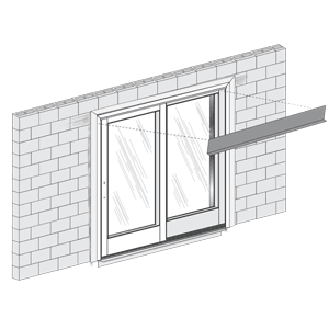 step 3 of masonry construction sliding patio door installation