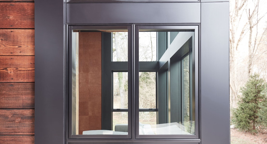 expansive glass on a pair of reserve contemporary windows