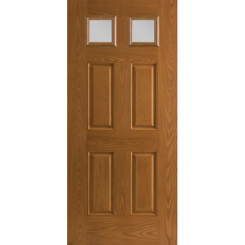 Pella® Fiberglass Entry Doors Twin Colonial Light