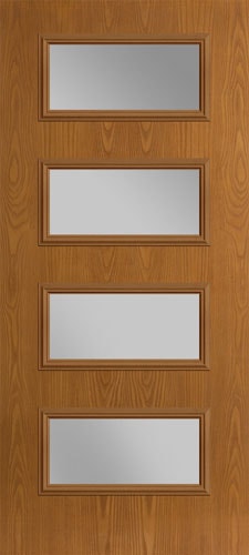 Pella® Fiberglass Entry Doors 4 Light Equal
