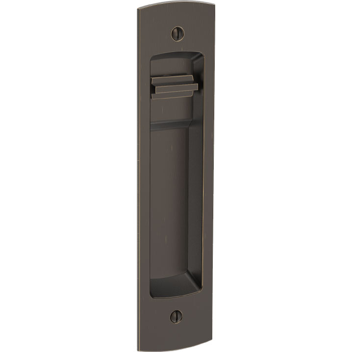 flush-mounted hardware oil-rubbed bronze