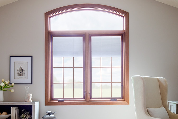 wood casement windows traditional home office