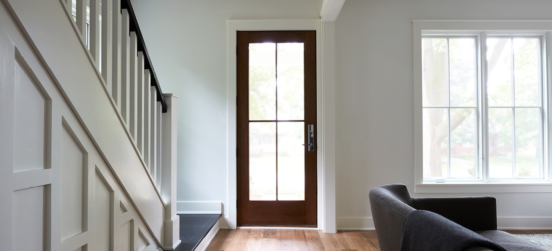 full light entry door custom grilles wood