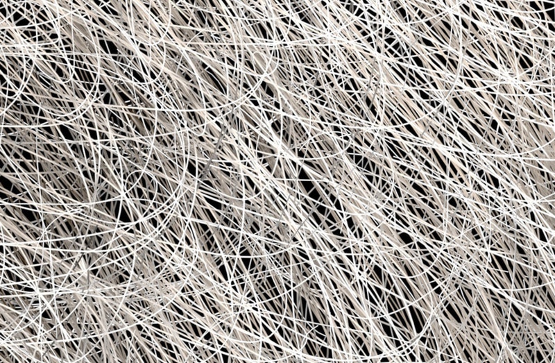 a close view of traditional fiberglass material