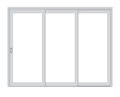 generic drawing of a multi-slide patio door