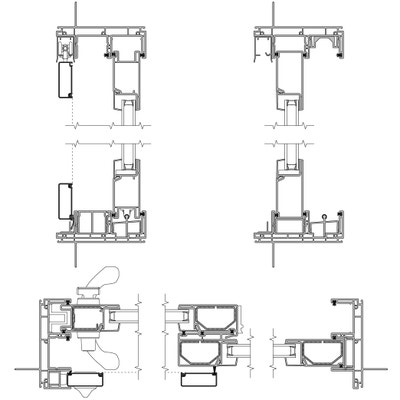 cross section of a pella 250 series sliding door