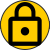 safety and security icon with a yellow circle background