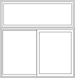 sliding window combination transom fixed over sliding window