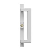 White White sliding patio door handle illustration