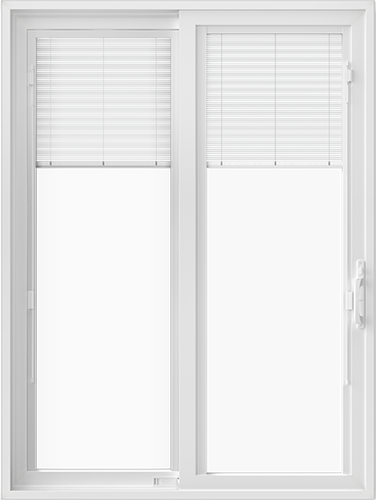 pella 250 series sliding patio door with blinds between the glass