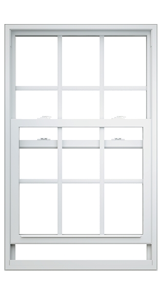 250 series single-hung window white
