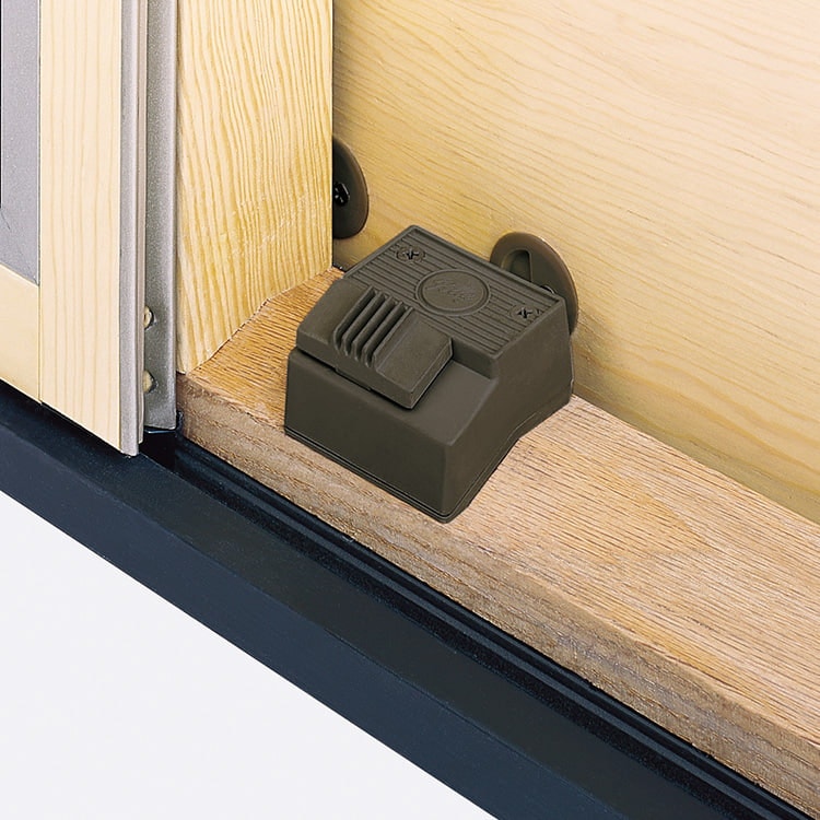 the footbolt on a sliding patio door brings security to a homeowner