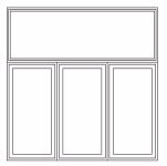 combination transom over 3 wide casements