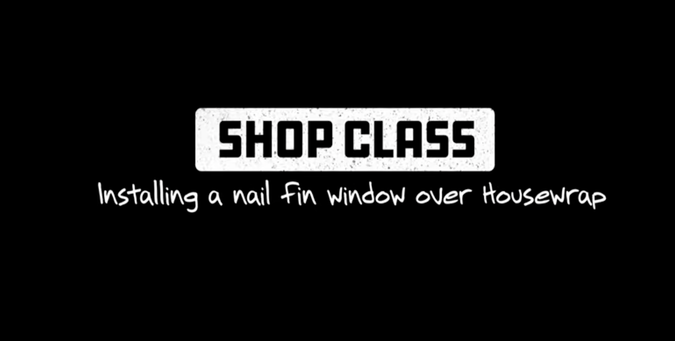 the title sequence for a shop class video