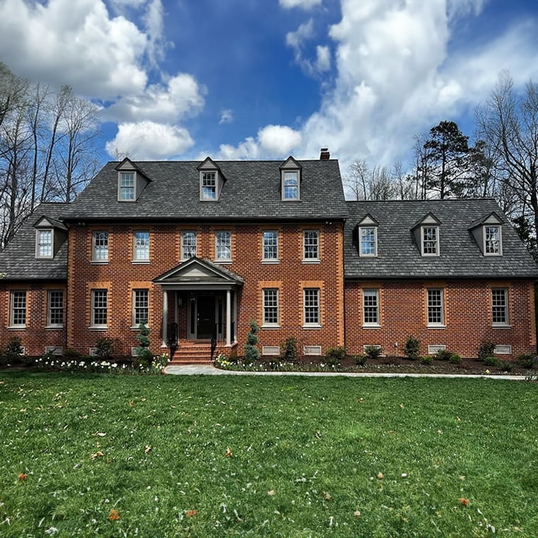 Midlothian colonial home with outdated windows.