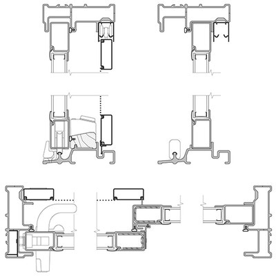 cross section drawings for impervia sliding window