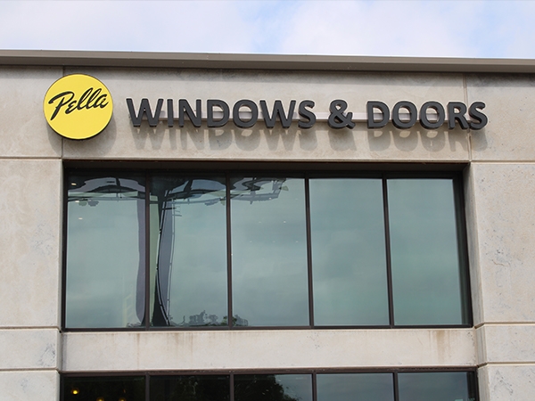 The exterior of the Pella showroom of Fort Worth, Texas.