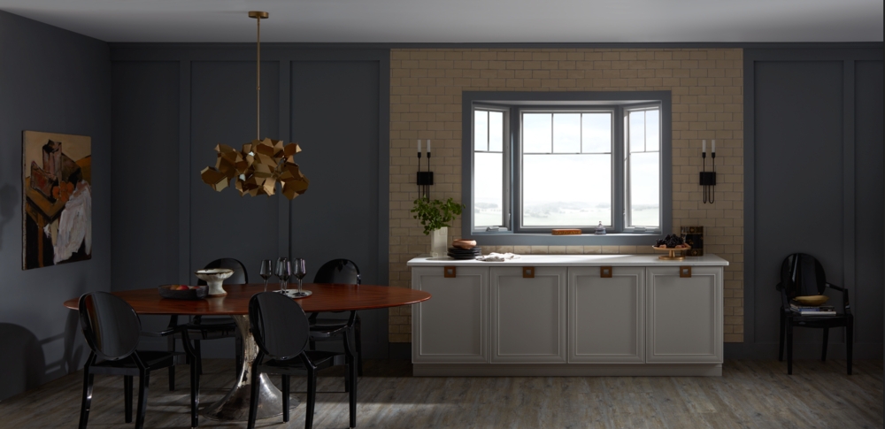 pella architect series bay dining room window
