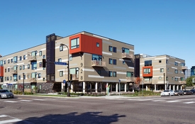 Zoomed out view of The Rose multifamily housing development.