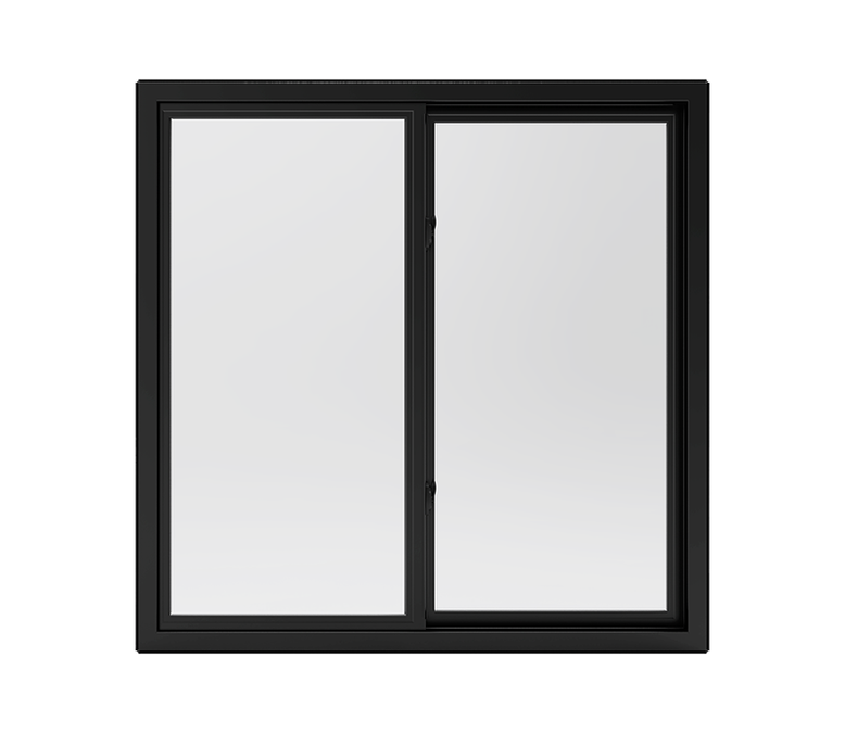black pella impervia fiberglass sliding window