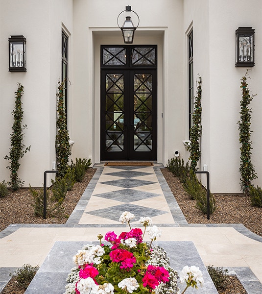 large front doors seamlessly blends indoor and outdoor spaces 