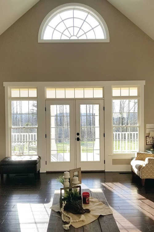 transoms over hinged doors and double-hung windows