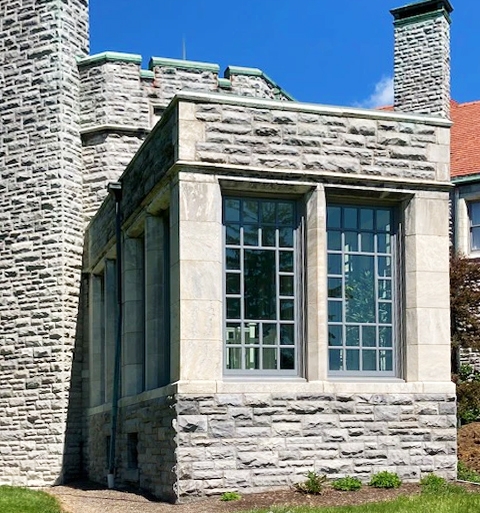 Glamorgan Castle with replacement windows finished with a custom color.