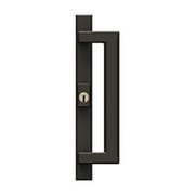 Black black vinyl sliding door hardware illustration