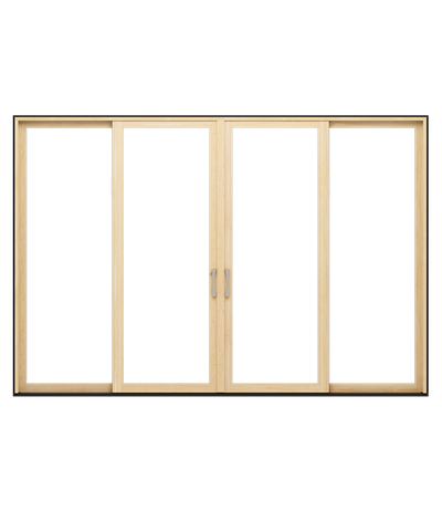 4-Panel Wood Lifestyle Series Sliding Patio Door