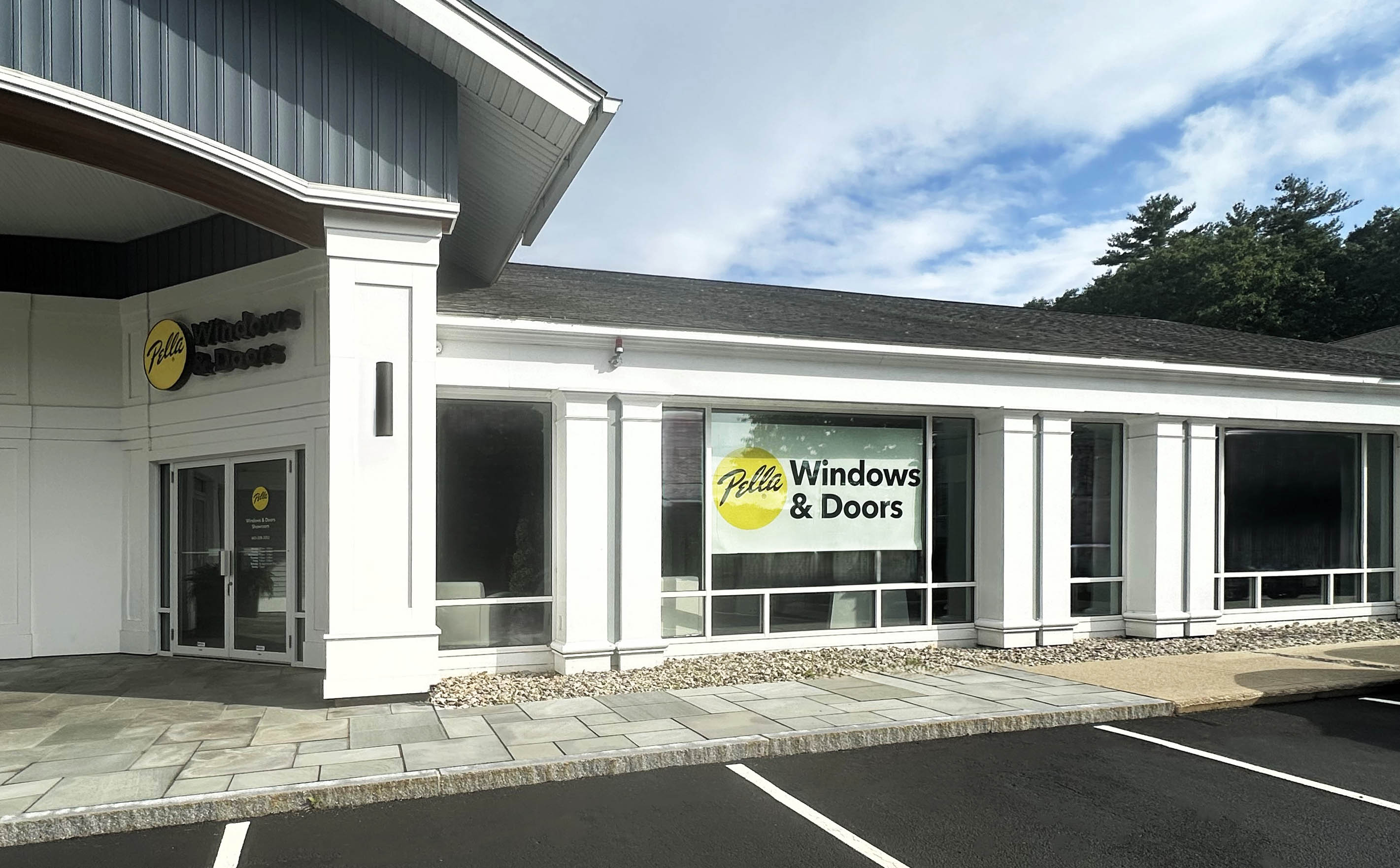 Exterior shot of Bedford, New England's showroom. 