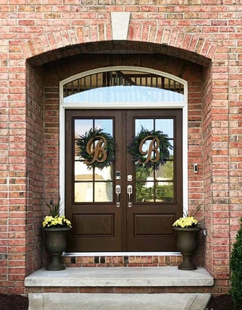 Exterior Fiberglass Double Entry Doors French Country Double Entry