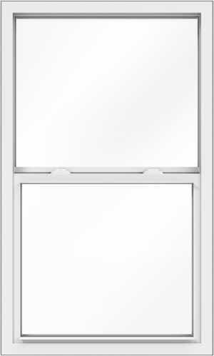 large cut out background image of a single-hung window