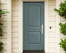 Pella® Fiberglass Entry Doors Fiberglass 2 Panel Arch Plank