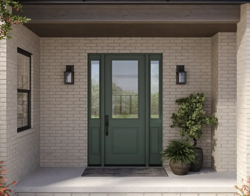 Fiberglass Front Door Half Light 1 Panel
