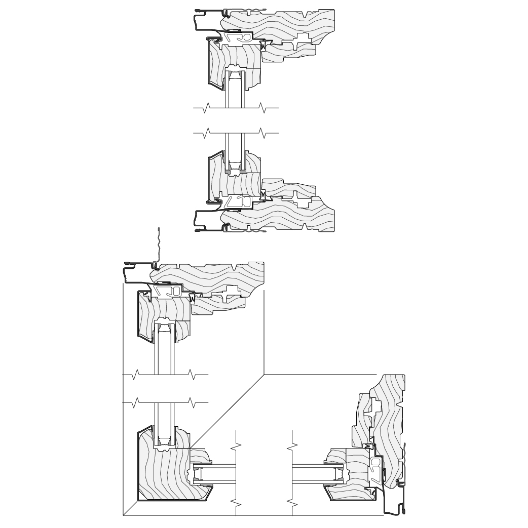 reserve traditional corner unit window cross section