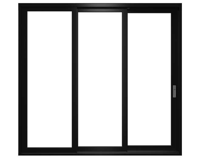reserve contemporary multi-slide door in black