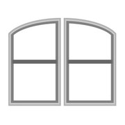 partiall arch head double-hung special shape window
