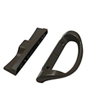 black fiberglass patio door hardware