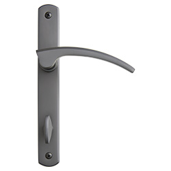 hinged door hardware in oil-rubbed bronze