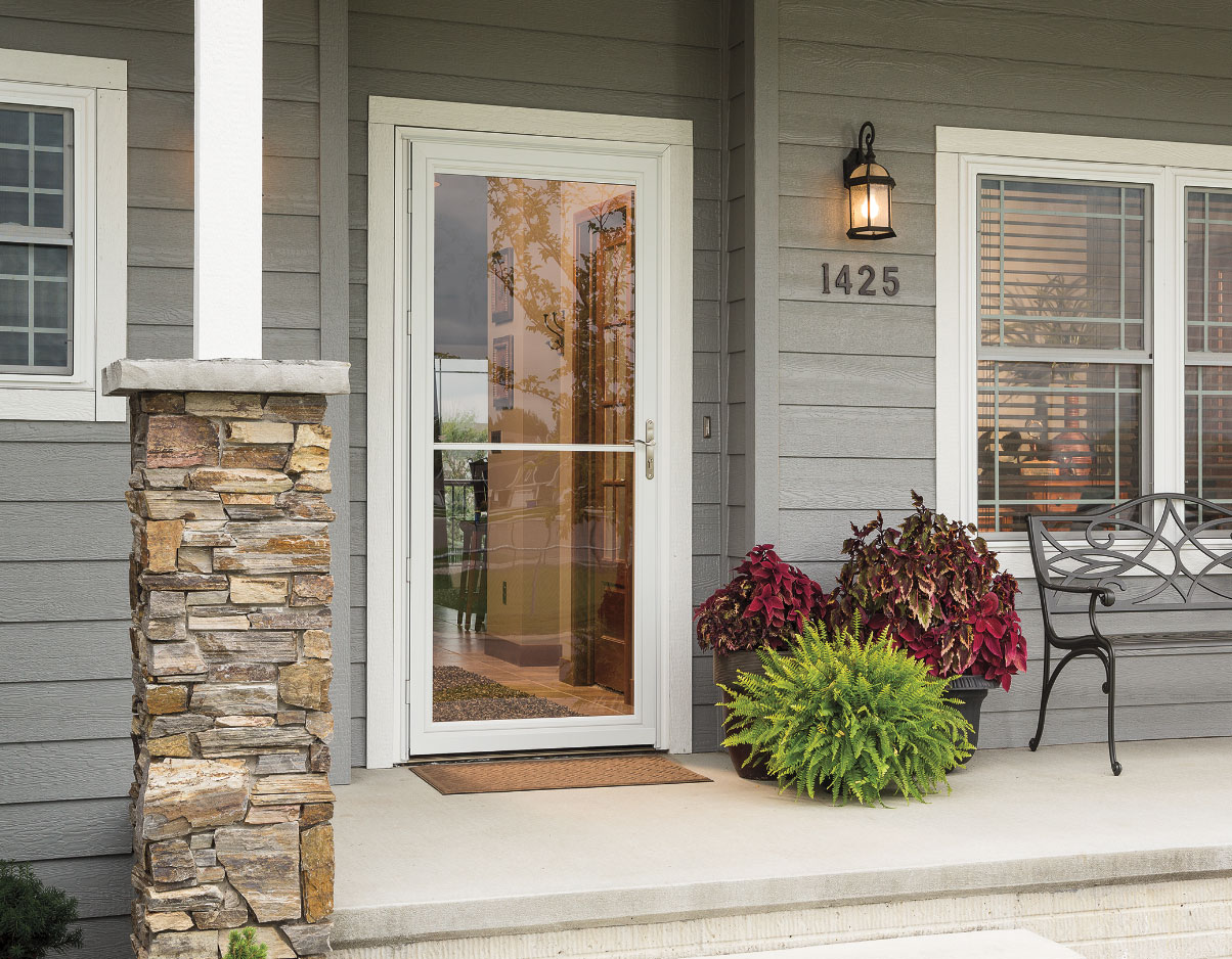 Retractable screen doors for front door