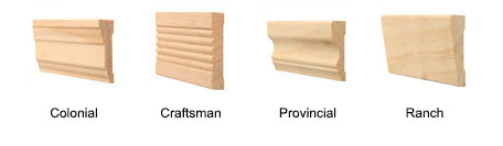 four trim styles for wood windows