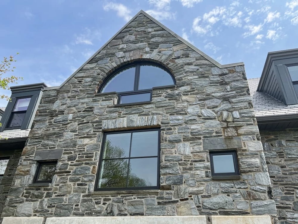 Pella custom windows on  Swarthmore college dorm façade.