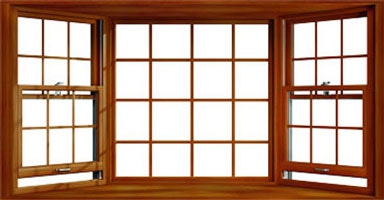 wood bay window